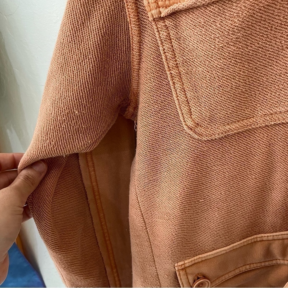 Anthropologie Pilcro Shirt Shacket Utility Jacket  Coral XS - Picture 12 of 16
